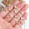 No Fade 2Meters 1Meter Stainless Steel Pink White Natural Stone Crystal Beaded Chains for Necklace Bracelet Jewelry Making DIY