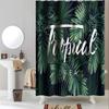 Shower Curtains Green Tropical Plants Bathroom Polyester Waterproof Shower Curtain Leaves Printing Curtains For Bathroom Shower