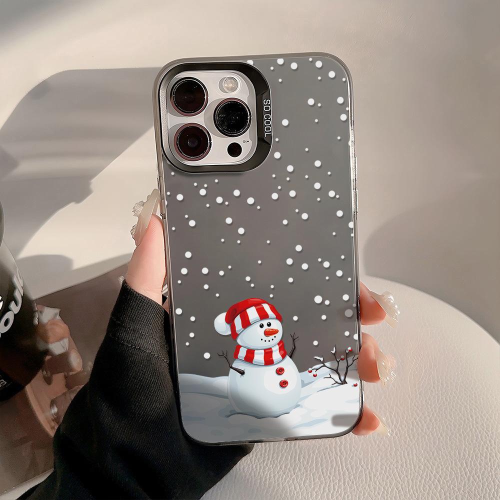 Christmas Cute Snowman for iPhone17ProMax Christmas Mobile Phone Protective Case Apple 15 Niche 16 Factory
