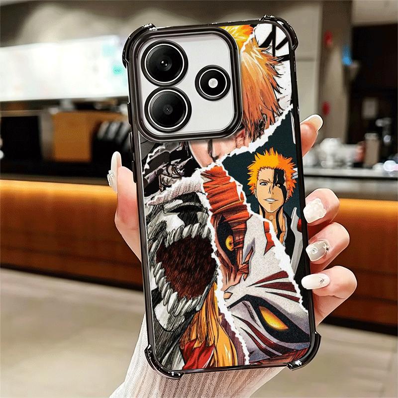 Bleach Kurosaki Ichigo Soft Phone Case For Xiaomi Redmi Note 14 15 Pro Plus 13 12 11S 11T 5G 10 9S 9 Plating Anti-Fall Fundas