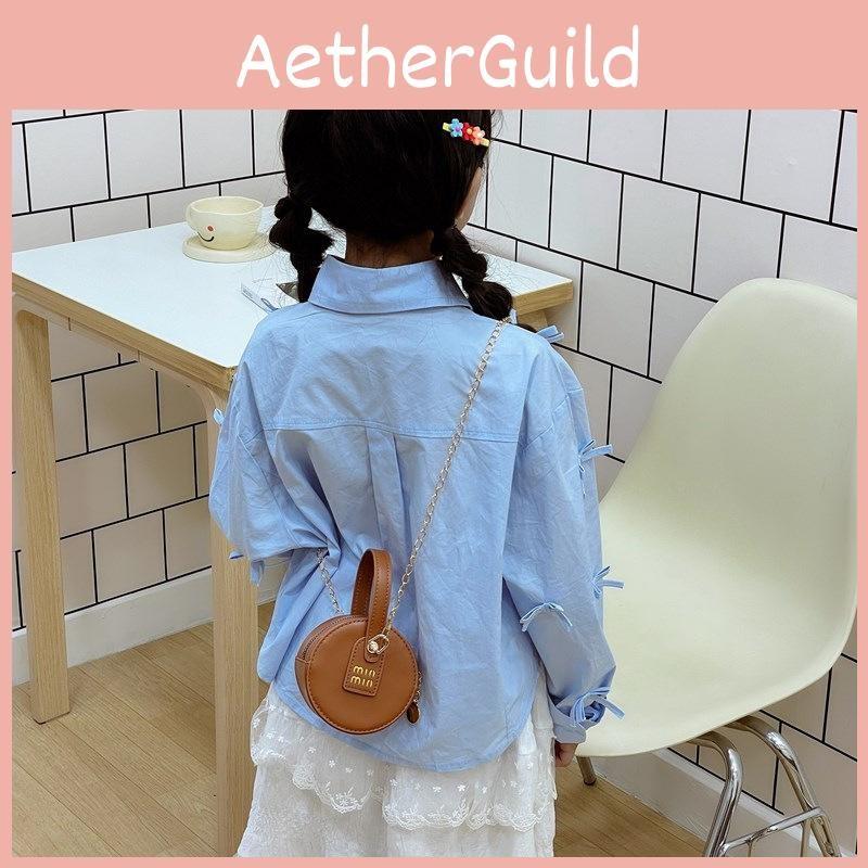 Children Color Solid Cartoon Crossbody Bag Cute Design Polyester Girls Lining