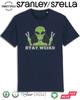 Herren ALIEN Bleib seltsam T-Shirt Herren Damen T-Shirts Oberteil Lustig UFO Weltrauminvasion Baumwolle Aliens Oberteil