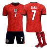 Bambini Ragazzi Adulti Nome Personalizzato Kit Calcio Mondiali 2026 Inghilterra Trasferta #7 SAKA Set Maglia da Allenamento Sportiva con Calzini