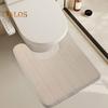 U-Shaped Floor Mat Wear Resistant Non-Slip Super Water Absorption Easy To Clean Fast Dry Bathroom Toilet Mat