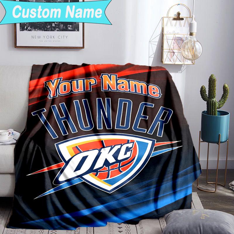 Custom Name Blanket Oklahoma Sports Team Blanket Bedding Blanket for Travel, Camping, Living Rooms, Offices, Sofas, Fan Christmas Gift