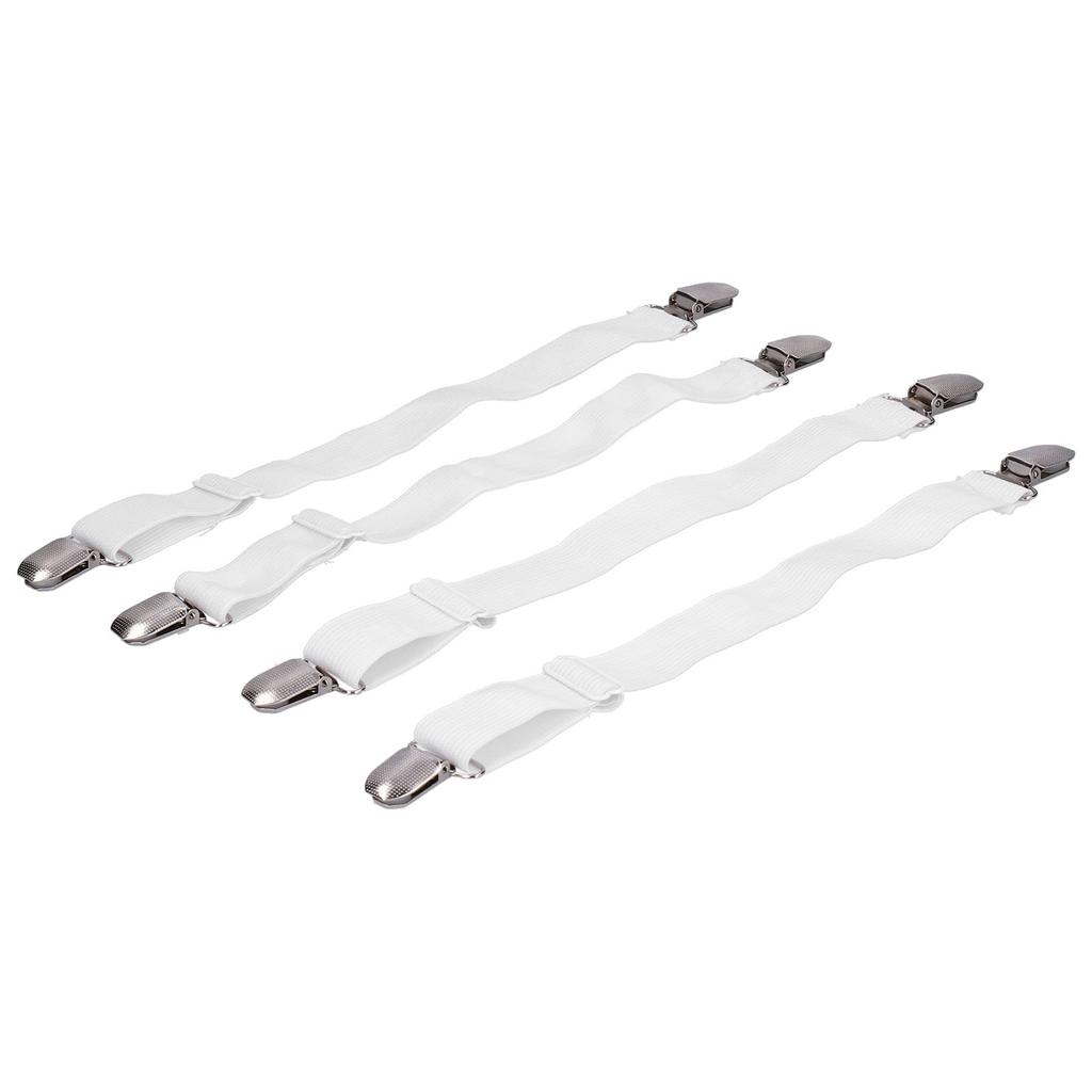 4Pcs Bed Sheet Fasteners Suspenders Elastic Sheet Band Straps Clips Holder