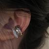 Fashion Exaggerated Irregular Wide Clip-On Simple Copper Metal Earrings Set for Women Daily Wear Vacation Exquisite Jewelry Gift
