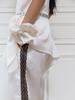 Meenderi Lace Satin Scrunchie - White