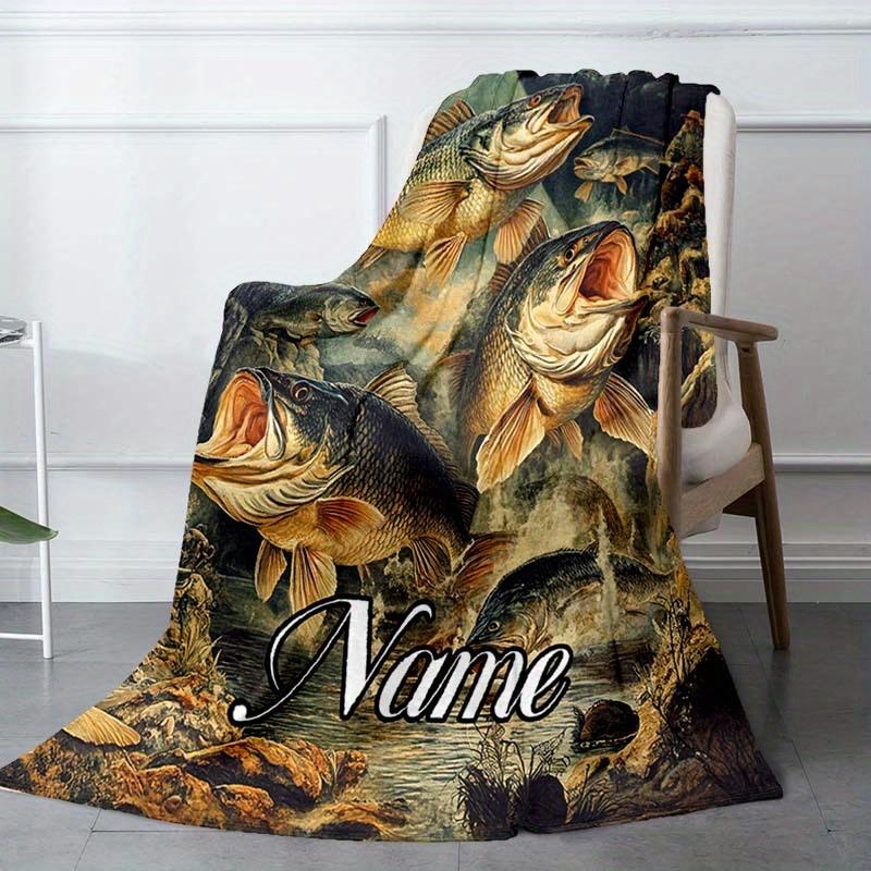 Fishing Enthusiasts Customize Your Name Blanket Warm Comfortable And Soft Blankets Are Suitable For Home Lunch Break Blanket Office Sofa Sofa Gift To
