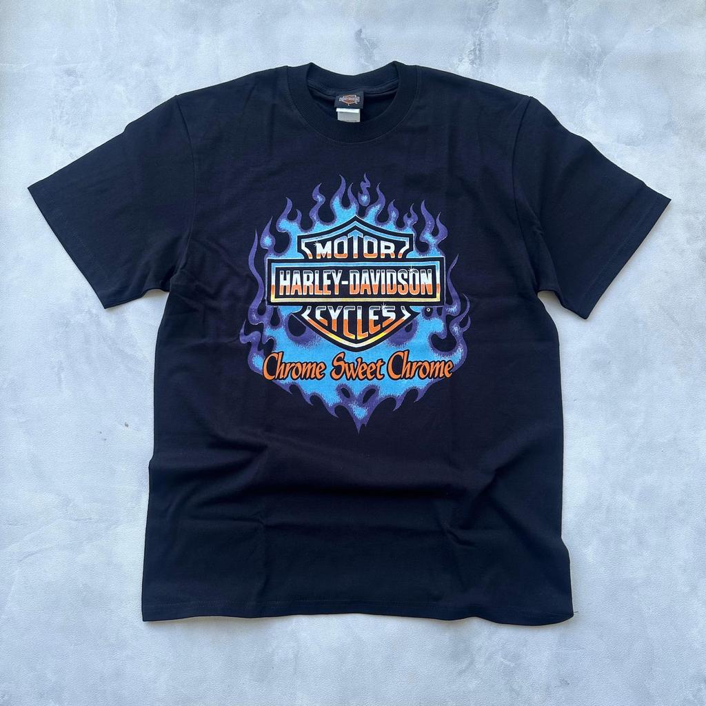 Maglietta Harley Davidson Vintage Cromata Design Dolce