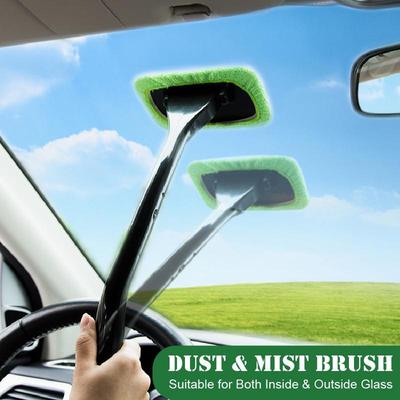 Kit de cepillo limpiador de ventanas de coche, limpiaparabrisas, cepillo de microfibra, herramienta de lavado y limpieza automática