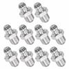 Stainless Steel Grease Fitting M8 X 1mm Thread 10 Pack for Hydraulic Systems Pneumatic Devices and Mechanical Assembly Lines