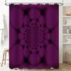 3D Printing Shower Curtain Set Circular Purple Pattern Decorative Bathroom Liner Waterproof Fabric Size Customize Available for