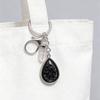Natural Stone Crystals Teardrop Shape Photo Locket Keychain Featuring Diamonds Cut Designs for Sentimental Gifts