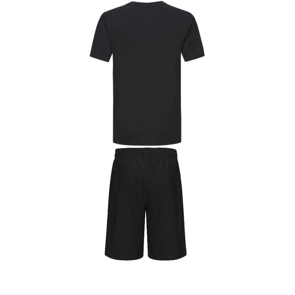 Adidas Taekwondo Round Neck Pullover Breathable Short Sleeve T-Shirt Fashion Simple Drawstring Shorts Casual Sports Suit ADICLTSPSTK-BBU+S21ATMSH1T-BW