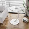 Round Side Table Modern Couch Sofa Bed Small C-Shaped End Table Office Living Room Bedroom Bedside Coffee Desk Multifunctional Nightstand