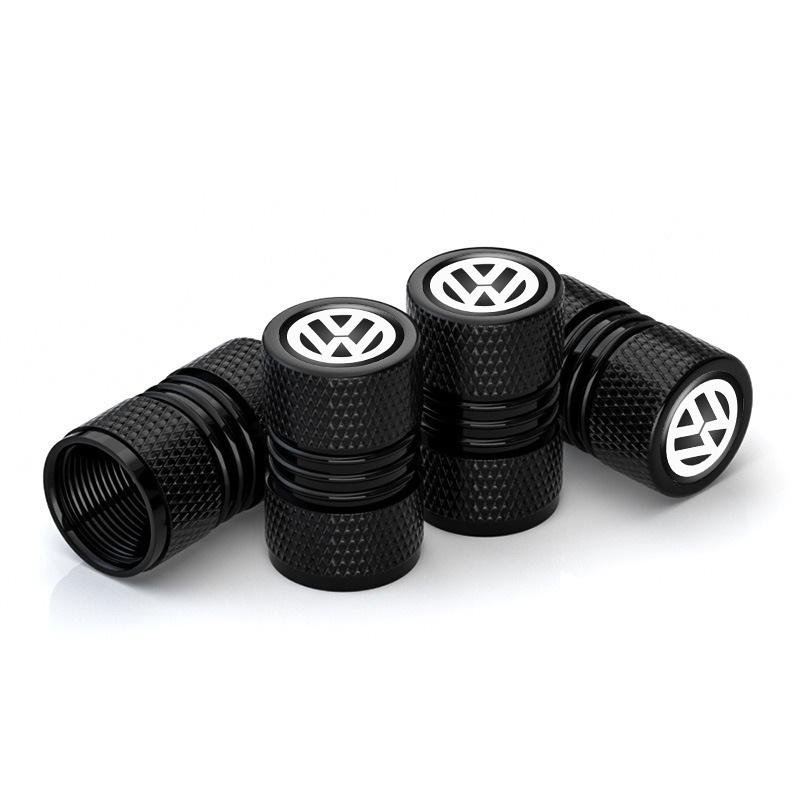 4pcs Car Wheel Tire Valve Aluminum Caps Tyre Stem Covers Airdust For Volkswagen VW GTI Golf Polo Tiguan Passat Touareg Magotan
