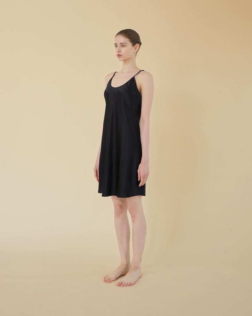 Tudeulimeoseu Midnight Muse Silk Slip Dress