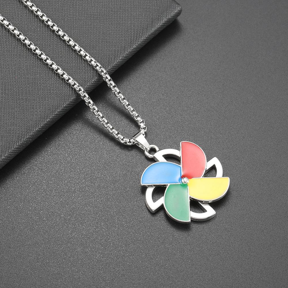 Hip Hop Necklace Men'S Titanium Steel Cartoon Men'S And Women'S Tide Pendant Personalized Street Couple Pendant Accessories