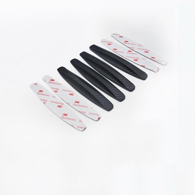 4 protectores de parachoques de coche de 140 x 25 mm, protectores de esquinas, tiras antiarañazos, pegatinas protectoras, molduras para cenefa y barbilla.
