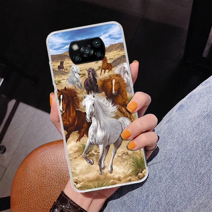 Horse Great Beauty Galloping Phone Case For Xiaomi Poco X7 X6 X5 Pro F7 Ultra Redmi 15C 15 13C 13 12C 12 10 10A 10C 9 9A 9C 9T C
