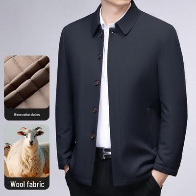Fengmao Men's Winter Wool-Blend Padded Jacket
