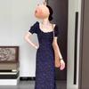 French Pure Desire Wind Lace Polka Dot Dress Children's Design Sense Advanced Sense Gentle Wind Temperament Waist Long Dress Summer