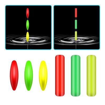 20 stücke Fluoreszierende Angeln Schwimm Bobbers Fluoreszierende blickfang Bean Set Angeln Zubehör