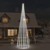VidaXL Christmas Tree On Flagpole Party Ornament Holiday Decoration Outdoor Garden Christmas Tree 1134 LEDs 343531