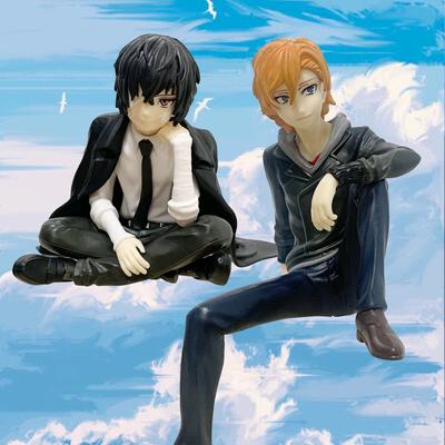 8cm Anime Bungou Dogs Vagrants Figure Youth Dazai Osamu Action Figure Nakahara Chuuya Statuette Pvc Collection Model Toys