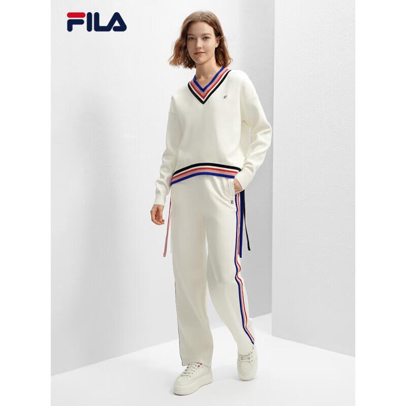 FILA Yang Mi Collection Tasseled V-Neck Sweater L