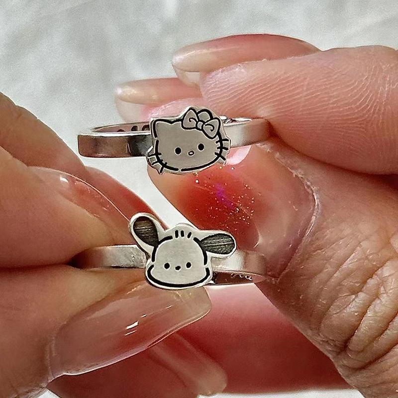 Adorable Hello Kitty Hanging Pendant Animation Design Animation Necklace/Bracelet/Ring Jewelry Accessoriess Festival Presents for Women Girls