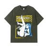 275 GSM Washed T-shirts 100% Cotton Cyberpunk Edgerunners V4 Rebecca Print Unisex Heavy Cotton T Shirt