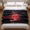 Nottingham Forest Printed Flannel Blanket Custom Name Text Soft Warm Throw For Bedroom Holiday Gift