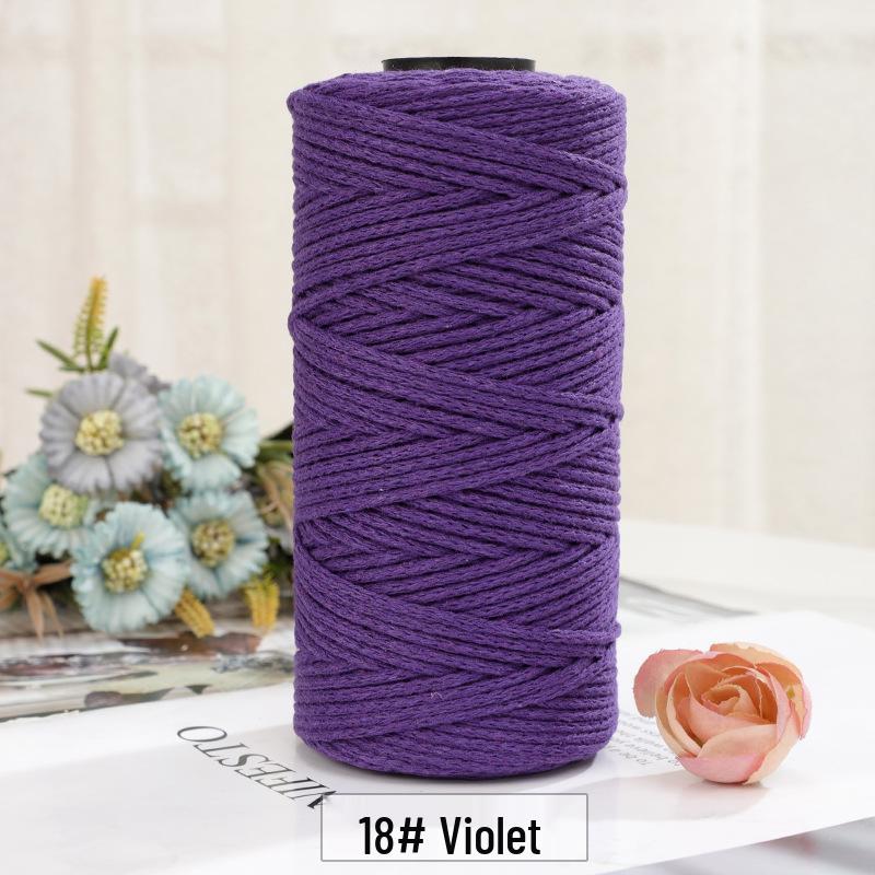 2mm Round Strand Hollow Yarn for European Style Crochet Bags, DIY Projects & Hand Knitting - Multi-Color Options