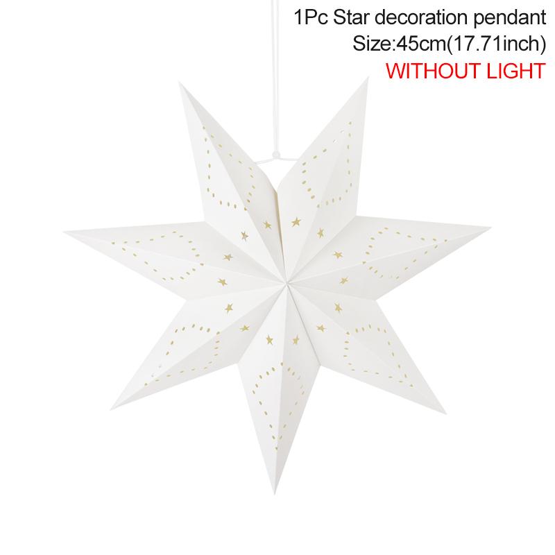 Hollow Star Hanging Pendant Eid Mubarak Ramadan Kareem Decoration Lantern 2025 Islamic Muslim Party Supplies Christmas Birthday