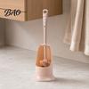 Cleaning Brush Long Handle Toilet with Anti-Slip Grip, Silicone Bristles Curved Resistant Double Head for Deep Stain Removal
