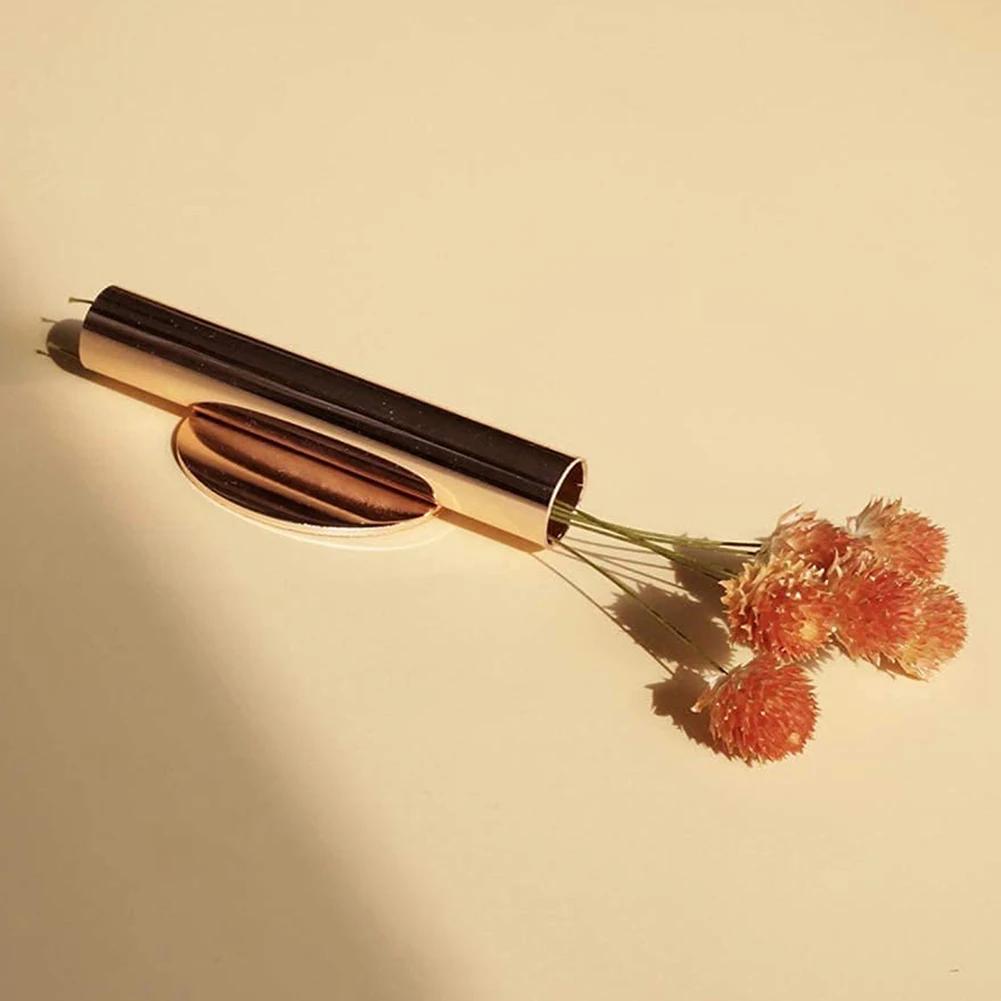 Nordic Style Wall Flower Vase Tube Modern Style Dried Flower Holder Decor for Living Room Wall Household Ornament Gifts