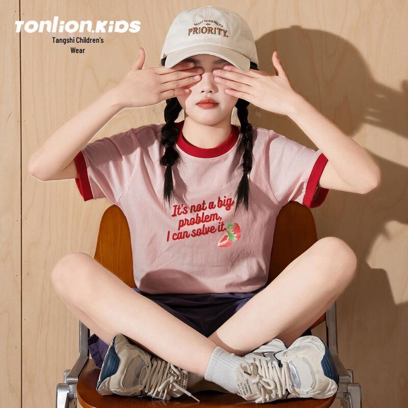Tries Girls  Pure Cotton Summer Short Sleeve T-shirt 150