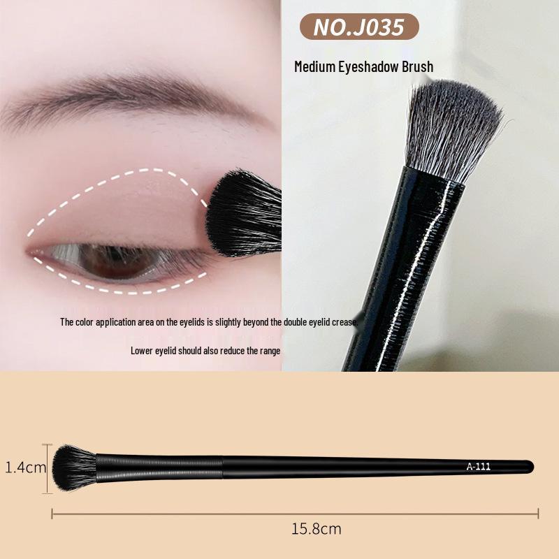 JONBOS Wooden Handle Blending & Highlight Makeup Brush Set