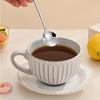 Kitchen Solid Color Stainless Steel Coffee Spoon With Long Handle Scoops Dessert Tea Spoon Accessories Tableware Supplies Tools