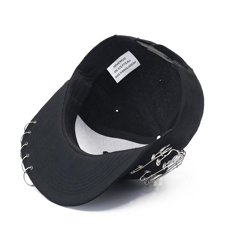 Street Hipster Pin Tie Hoop Hip Hat Male and Female Personality Versatile Baseball Cap Hip Hat Punk