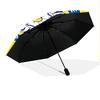 1 Paragüas Plegable Automático - Diseño de Patrón del Leeds United Football Club, Portátil y Plegable con 8 Varillas, Regalos de Navidad y Cumpleaños