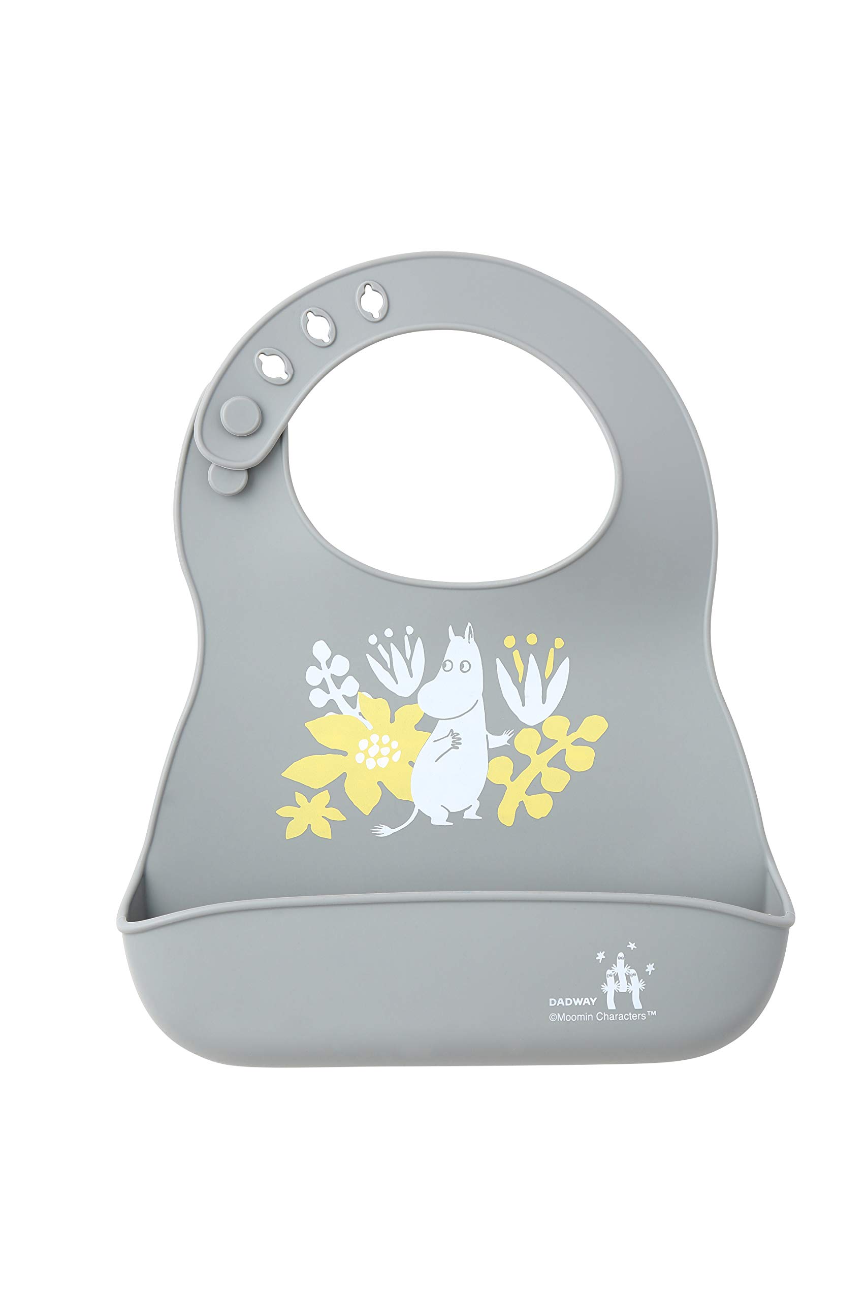 

DADWAY MOOMIN BABY Silicone Bib Moomin Gray Meal Bib Meal Apron BBMB0051005 серый