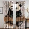 Cute Cartoon Panda High Shading Window Curtain Various Styles of Panda Patterns Thick Blackout Drape Child Bedroom Living Room