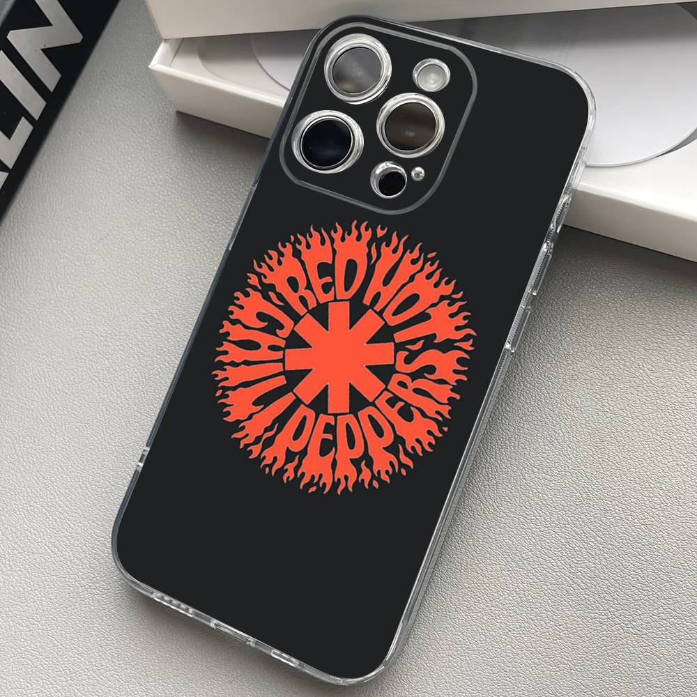 R-Red Hot Chili Peppers Silicone Phone Case Material For iPhone 17 16 15 11 12 13 14 Pro Max Mini Plus Soft TPU