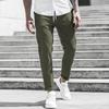 Herren Casual Mode Neun-Punkte-Hose Einfarbig Lässige Taschenhose