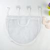 Bath Toy Organizer with 4 Hooks Easy to Install Mesh Bag Bathroom Holder Black