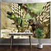 Antike Retro Dinosaurier Wandbehang Tapisserie Hippie Psychedelic Hexerei Tapez Kunst Tier Home Decor