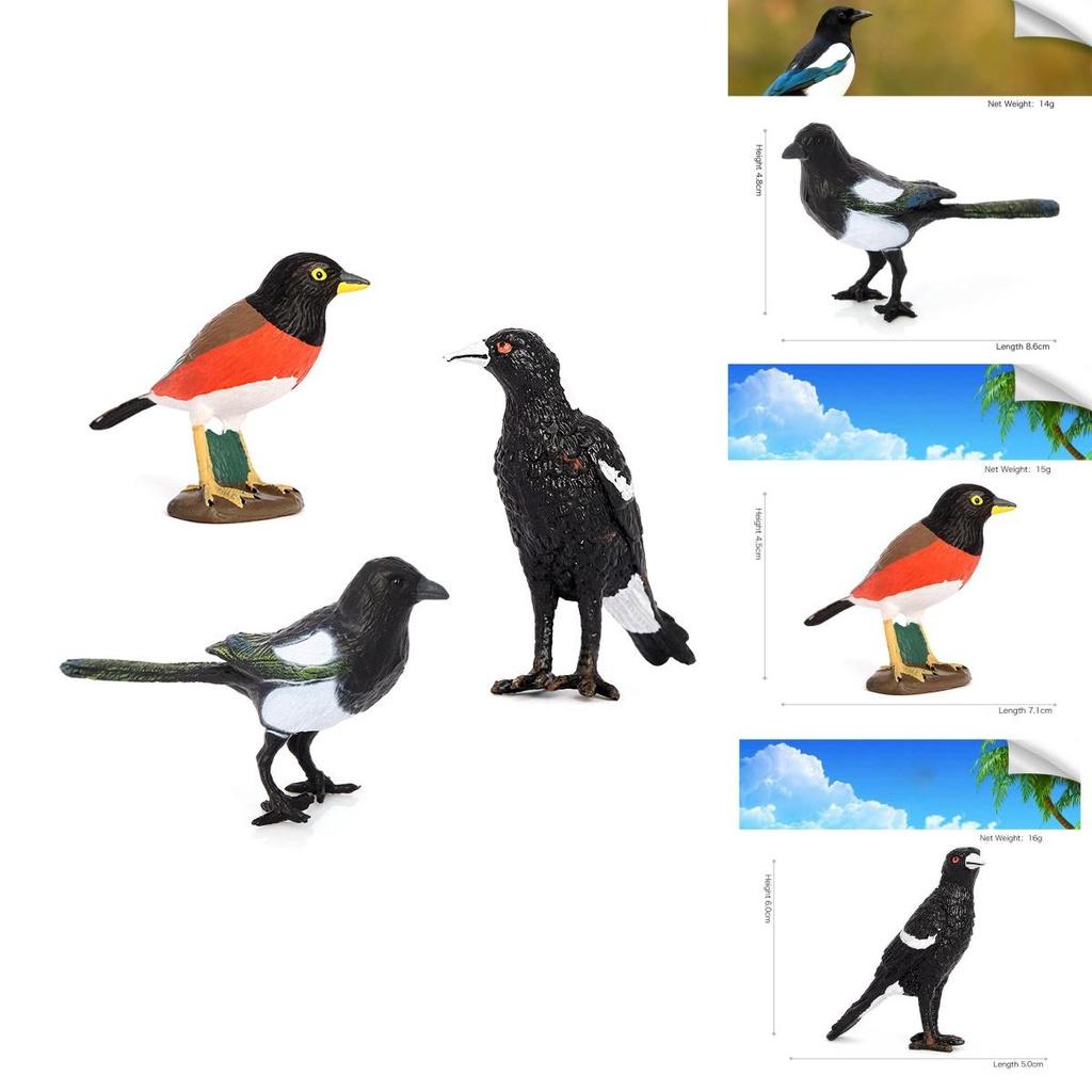 Lifelike Crow Bird Model Pvc Material Educational Toy Bird Figurine Non-assembly 3c Certified